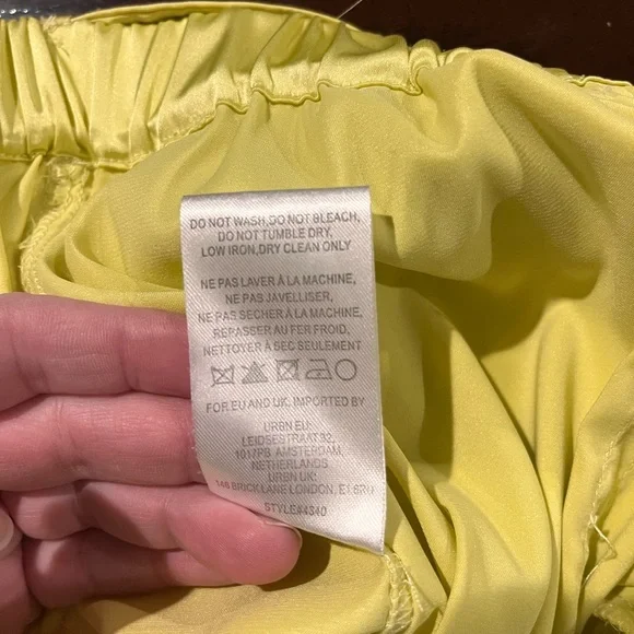 Hutch Anthropologie Satin Utility Pants - Chartreuse - PLUS 3X - HEMMED - Picture 12 of 16